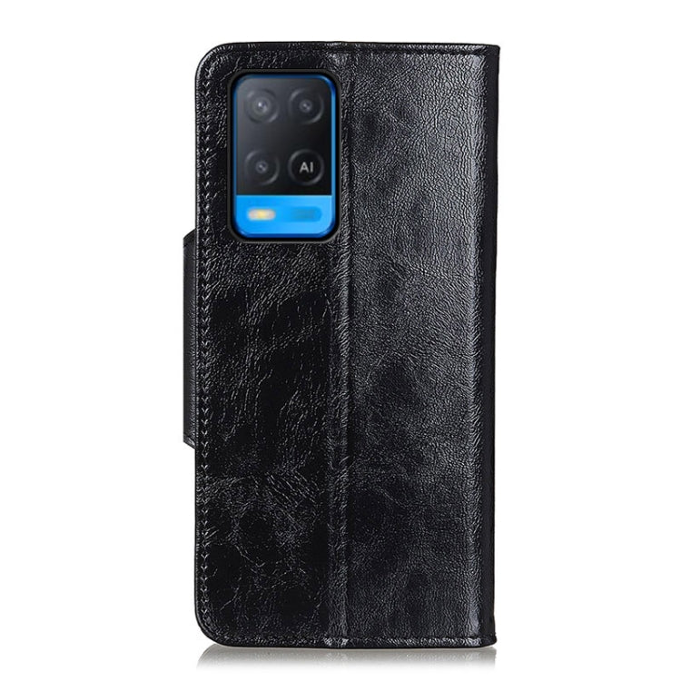 For OPPO A54 4G Crazy Horse Texture Magnetic Buckle Horizontal Flip Leather Case with Holder & 6-Card Slots & Wallet