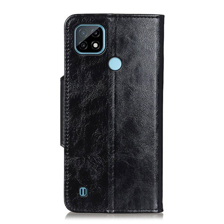 For OPPO Realme C21 Crazy Horse Texture Magnetic Buckle Horizontal Flip Leather Case with Holder & 6-Card Slots & Wallet
