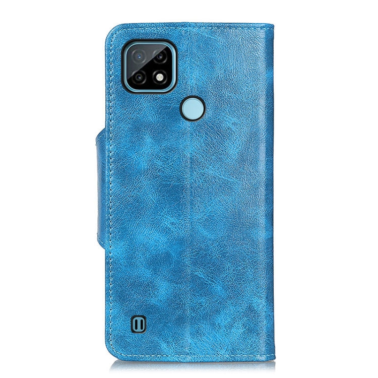 For OPPO Realme C21 Crazy Horse Texture Magnetic Buckle Horizontal Flip Leather Case with Holder & 6-Card Slots & Wallet