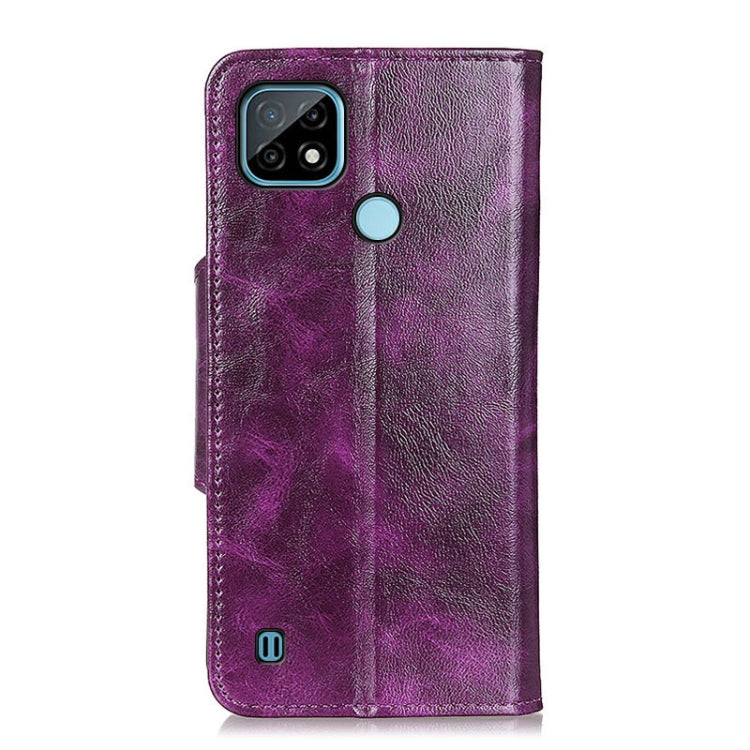 For OPPO Realme C21 Crazy Horse Texture Magnetic Buckle Horizontal Flip Leather Case with Holder & 6-Card Slots & Wallet