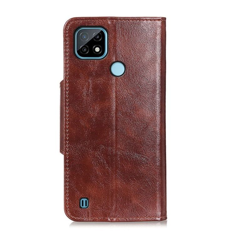 For OPPO Realme C21 Crazy Horse Texture Magnetic Buckle Horizontal Flip Leather Case with Holder & 6-Card Slots & Wallet