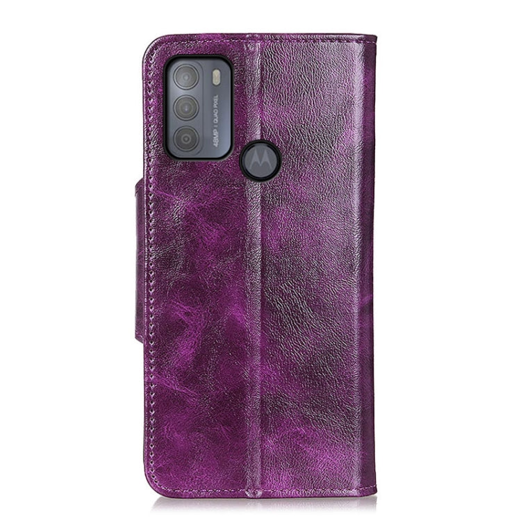 For Motorola Moto G50 Crazy Horse Texture Magnetic Buckle Horizontal Flip Leather Case with Holder & 6-Card Slots & Wallet