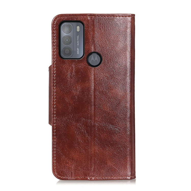 For Motorola Moto G50 Crazy Horse Texture Magnetic Buckle Horizontal Flip Leather Case with Holder & 6-Card Slots & Wallet