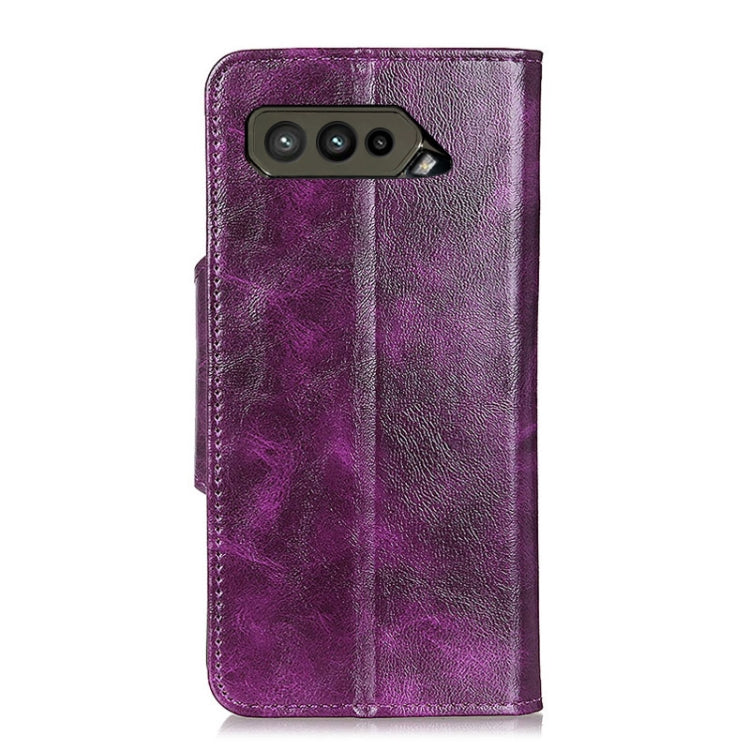For Asus ROG Phone 5 / 5 Pro / 5 Ultimate Crazy Horse Texture Magnetic Buckle Horizontal Flip Leather Case with Holder & 6-Card Slots & Wallet