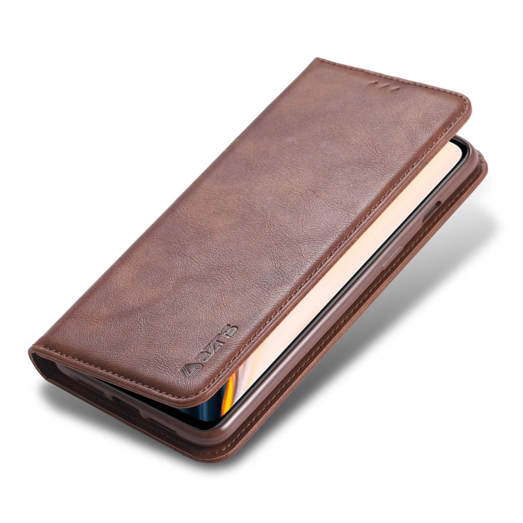 For OnePlus 7 AZNS Retro Texture Magnetic Horizontal Flip PU Leather Case with Holder & Card Slots & Photo Frame