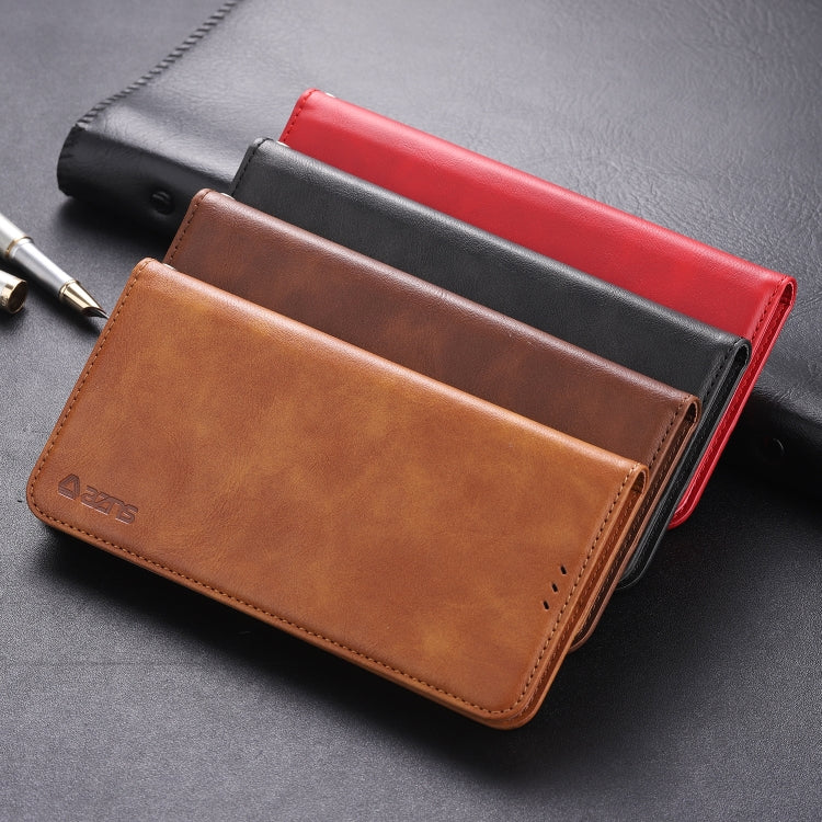 For OnePlus 7 AZNS Retro Texture Magnetic Horizontal Flip PU Leather Case with Holder & Card Slots & Photo Frame