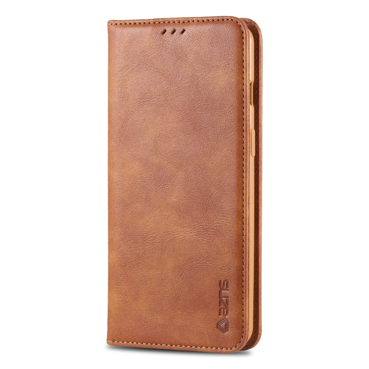 For OnePlus 7 AZNS Retro Texture Magnetic Horizontal Flip PU Leather Case with Holder & Card Slots & Photo Frame