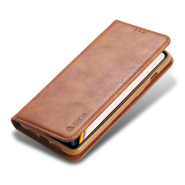For OnePlus 7 AZNS Retro Texture Magnetic Horizontal Flip PU Leather Case with Holder & Card Slots & Photo Frame