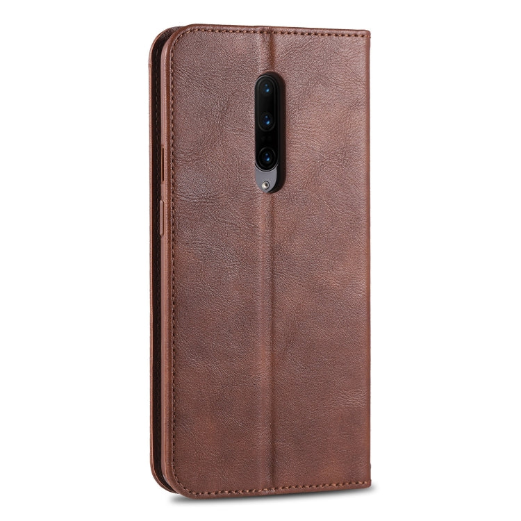 For OnePlus 7 Pro AZNS Retro Texture Magnetic Horizontal Flip PU Leather Case with Holder & Card Slots & Photo Frame