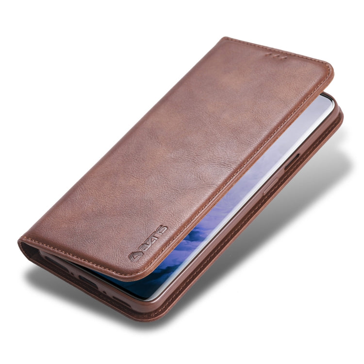 For OnePlus 7 Pro AZNS Retro Texture Magnetic Horizontal Flip PU Leather Case with Holder & Card Slots & Photo Frame