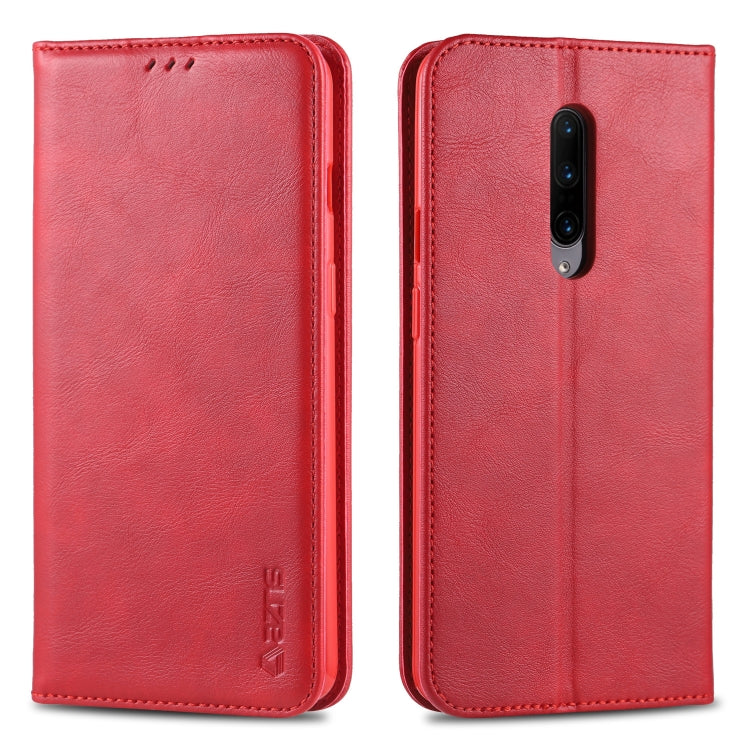 For OnePlus 7 Pro AZNS Retro Texture Magnetic Horizontal Flip PU Leather Case with Holder & Card Slots & Photo Frame