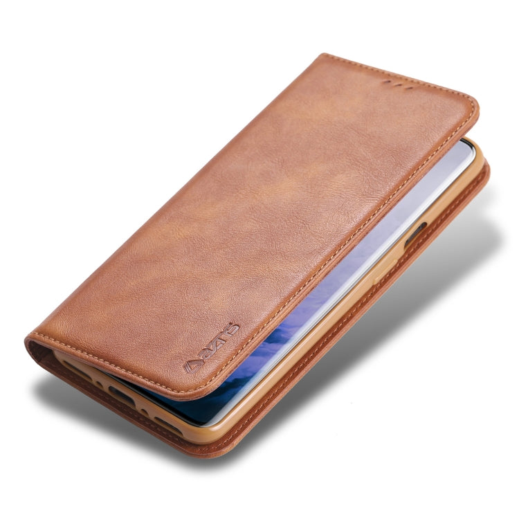 For OnePlus 7 Pro AZNS Retro Texture Magnetic Horizontal Flip PU Leather Case with Holder & Card Slots & Photo Frame