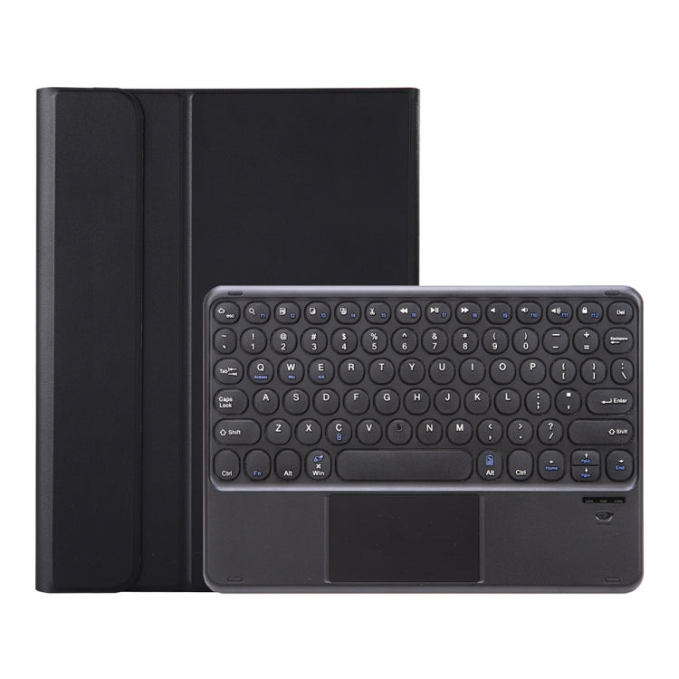 YA07B-A Detachable Lambskin Texture Round Keycap Bluetooth Keyboard Leather Tablet Case with Touch Control & Pen Slot & Stand For iPad 9.7 inch (2018) & (2017) / Pro 9.7 inch / Air 2 / Air
