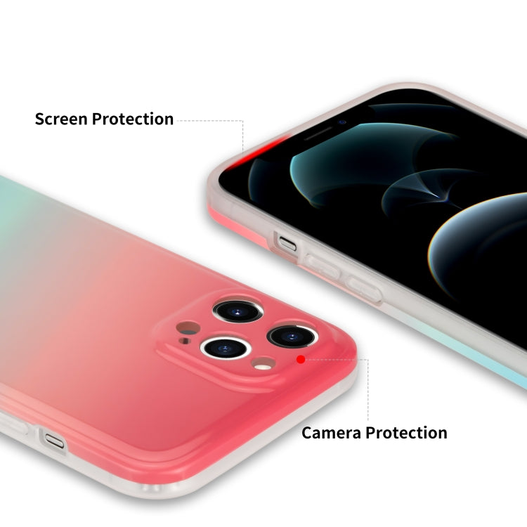 For iPhone 11 Colorful Halo Dyed Stripe Straight Edge Magic Cube Protective Case