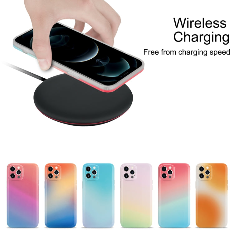 For iPhone 11 Colorful Halo Dyed Stripe Straight Edge Magic Cube Protective Case