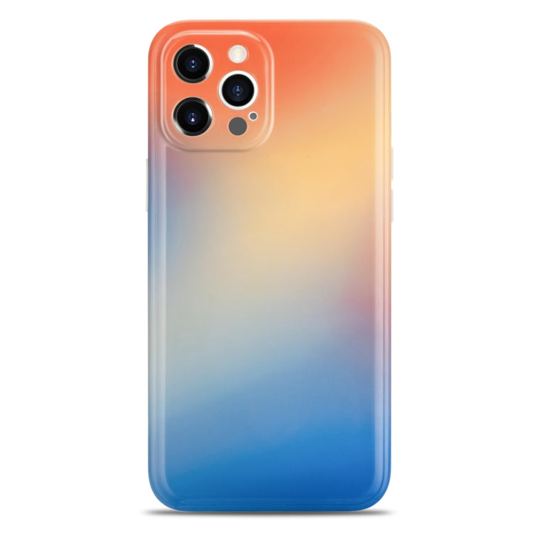 For iPhone 11 Pro Max Colorful Halo Dyed Stripe Straight Edge Magic Cube Protective Case
