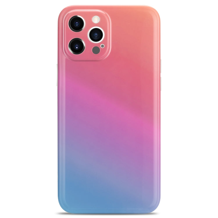 For iPhone 12 mini Colorful Halo Dyed Stripe Straight Edge Magic Cube Protective Case