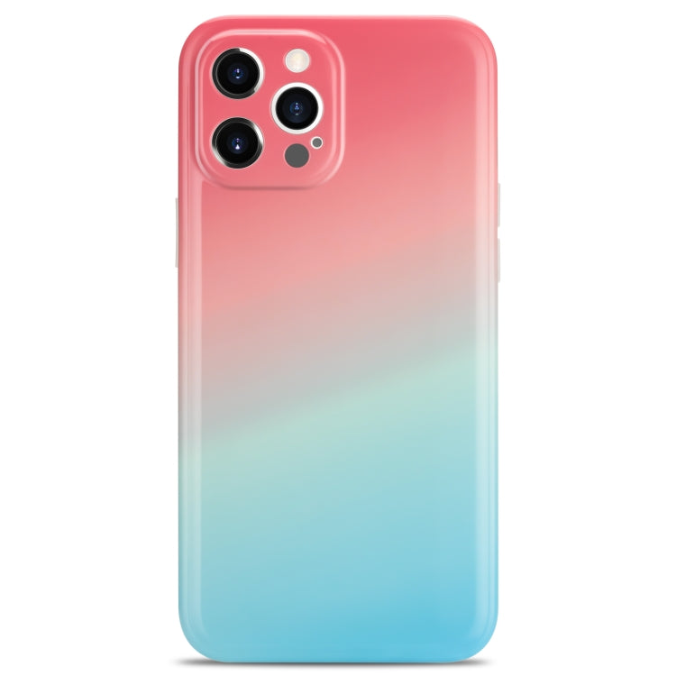For iPhone 12 / 12 Pro Colorful Halo Dyed Stripe Straight Edge Magic Cube Protective Case