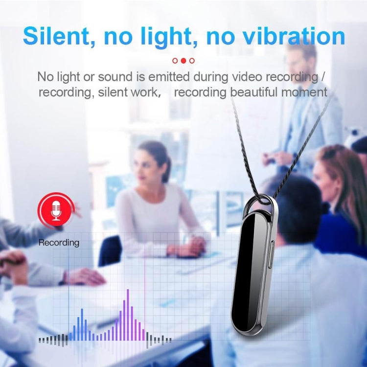 D8 1080P HD 160 Degrees Wide Angle Smart Recording Pen, Capacity:8GB(Black)
