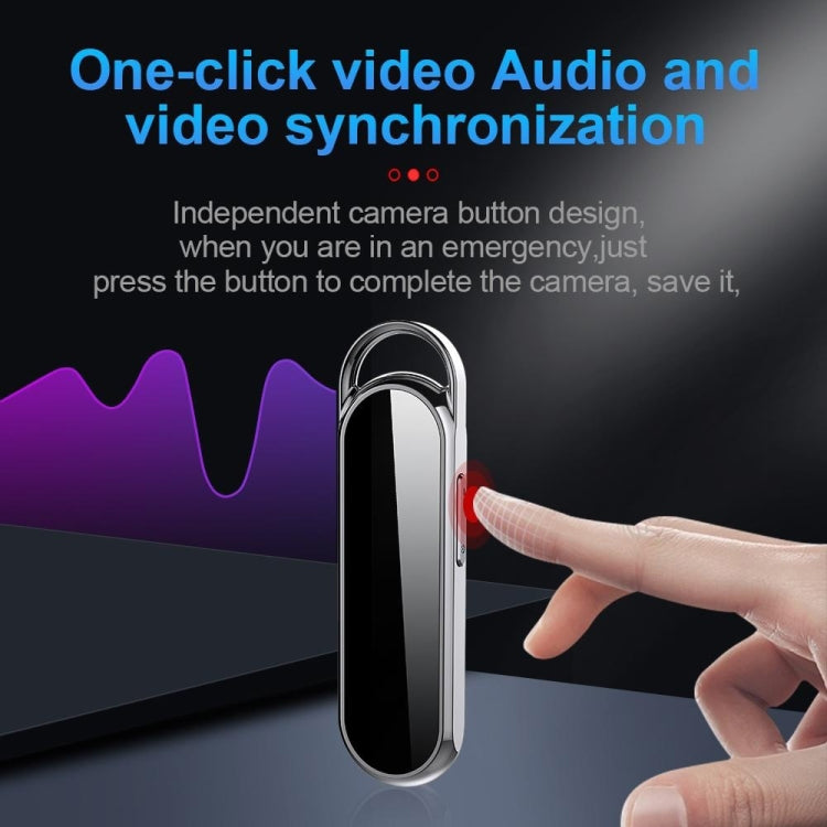 D8 1080P HD 160 Degrees Wide Angle Smart Recording Pen, Capacity:128GB(Black)
