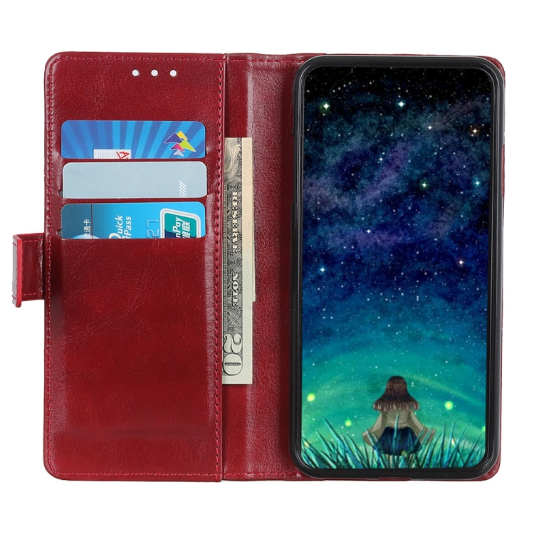 For OPPO A54 4G Peas Crazy Horse Texture Horizontal Flip Leather Case with Holder & Card Slots & Wallet