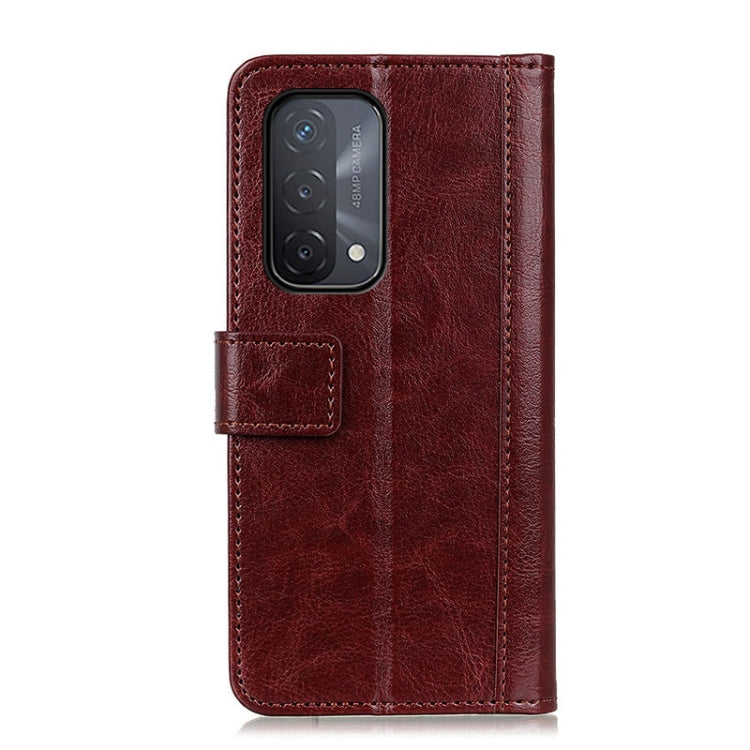 For OPPO A93 5G Peas Crazy Horse Texture Horizontal Flip Leather Case with Holder & Card Slots & Wallet