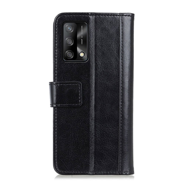 For OPPO F19 / A74 4G Peas Crazy Horse Texture Horizontal Flip Leather Case with Holder & Card Slots & Wallet