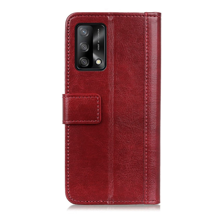 For OPPO F19 / A74 4G Peas Crazy Horse Texture Horizontal Flip Leather Case with Holder & Card Slots & Wallet