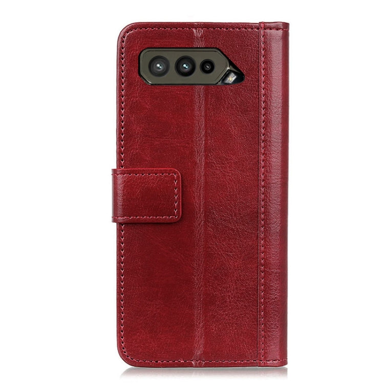 For Asus ROG Phone 5 Peas Crazy Horse Texture Horizontal Flip Leather Case with Holder & Card Slots & Wallet