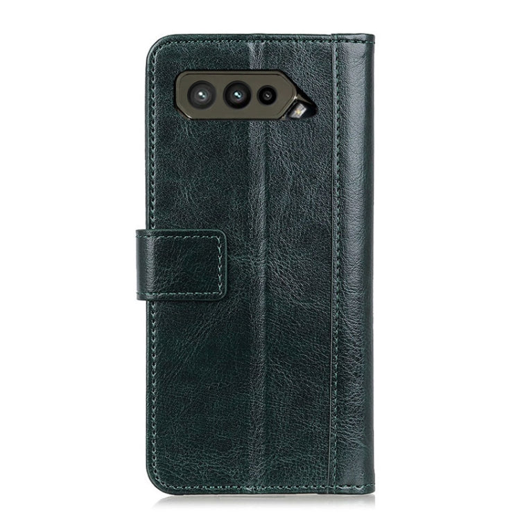 For Asus ROG Phone 5 Peas Crazy Horse Texture Horizontal Flip Leather Case with Holder & Card Slots & Wallet