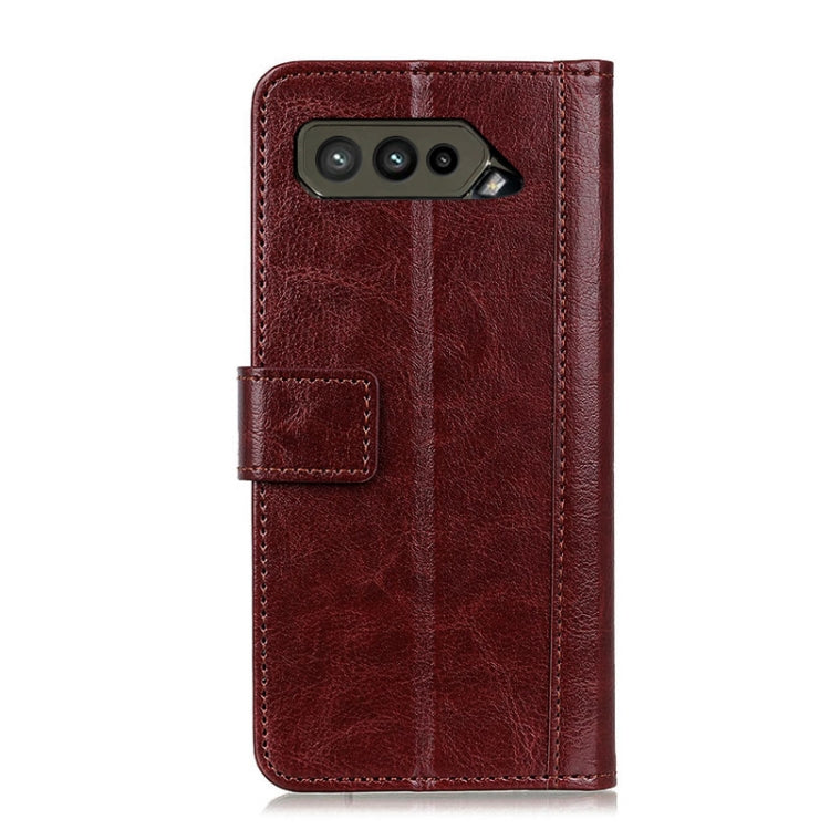 For Asus ROG Phone 5 Peas Crazy Horse Texture Horizontal Flip Leather Case with Holder & Card Slots & Wallet