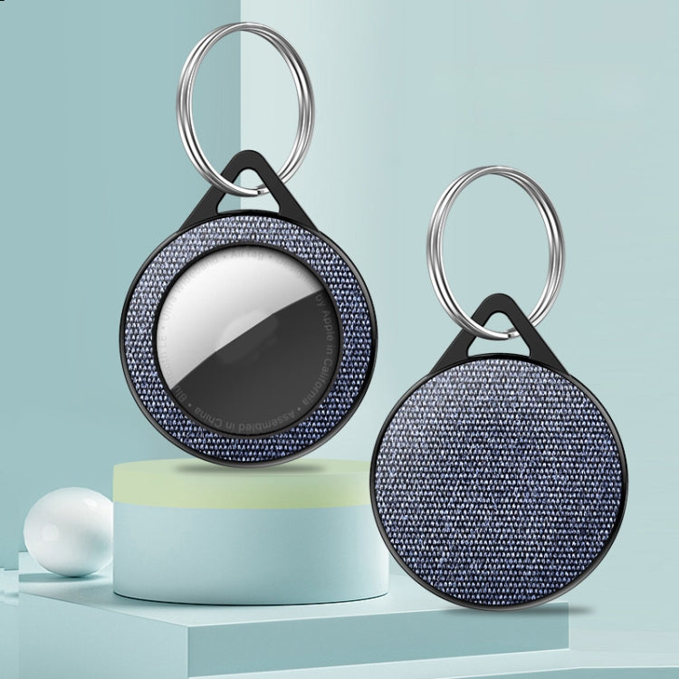 Sea Sand Texture PC Anti-scratch Shockproof Protective Cover Soft Case with Keychain Ring Loop For AirTag