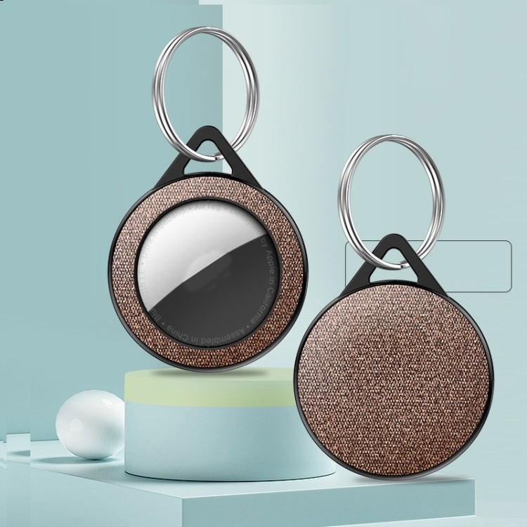 Sea Sand Texture PC Anti-scratch Shockproof Protective Cover Soft Case with Keychain Ring Loop For AirTag