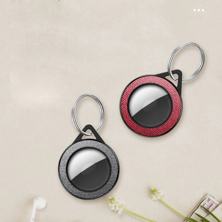 Sea Sand Texture PC Anti-scratch Shockproof Protective Cover Soft Case with Keychain Ring Loop For AirTag