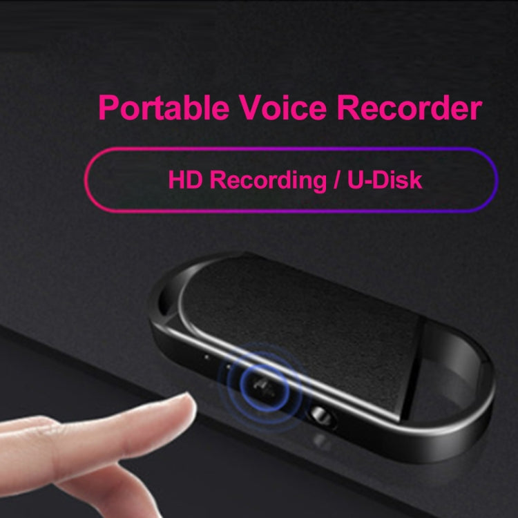 SK008 Mini Smart Keychain Voice Recorder, Capacity:8GB(Black)