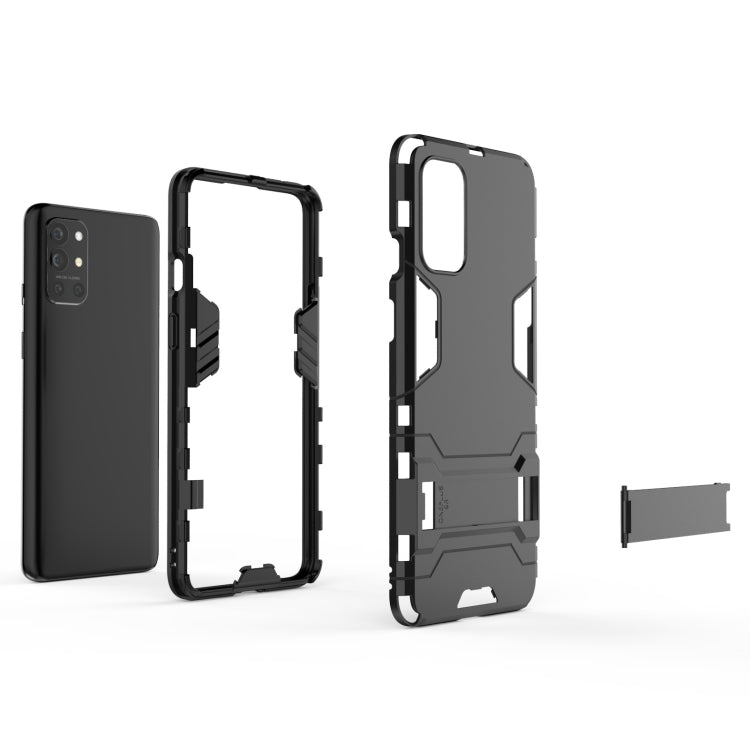 For OnePlus 9R Shockproof PC + TPU Protective Case with Hidden Holder