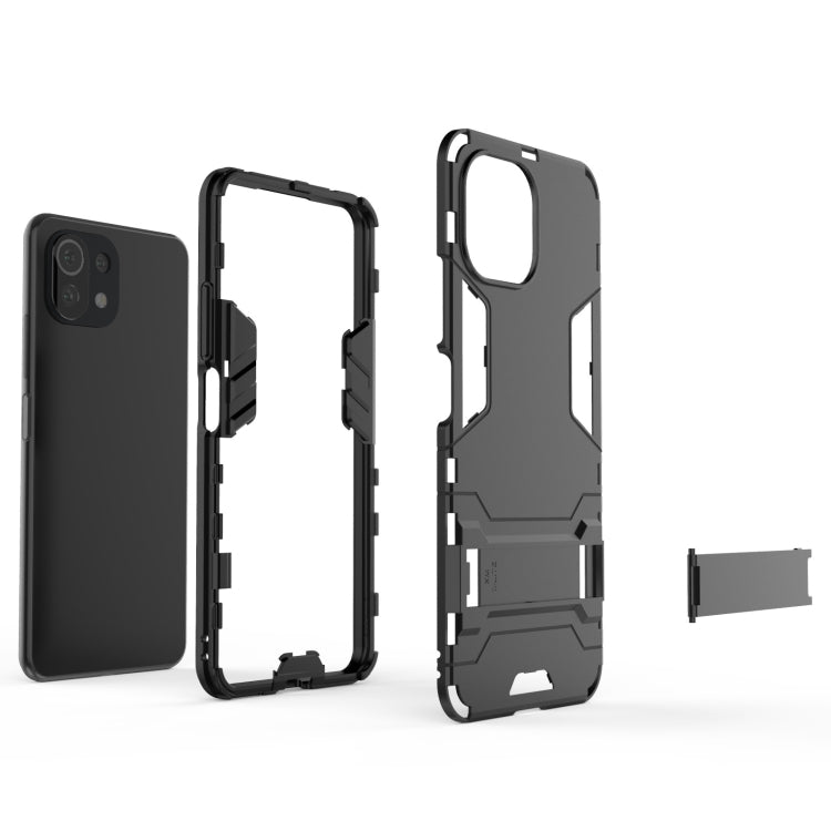 For Xiaomi Mi 11 Lite Shockproof PC + TPU Protective Case with Hidden Holder