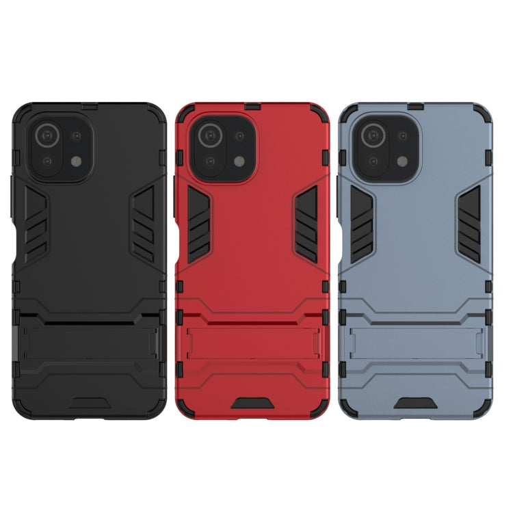For Xiaomi Mi 11 Lite Shockproof PC + TPU Protective Case with Hidden Holder