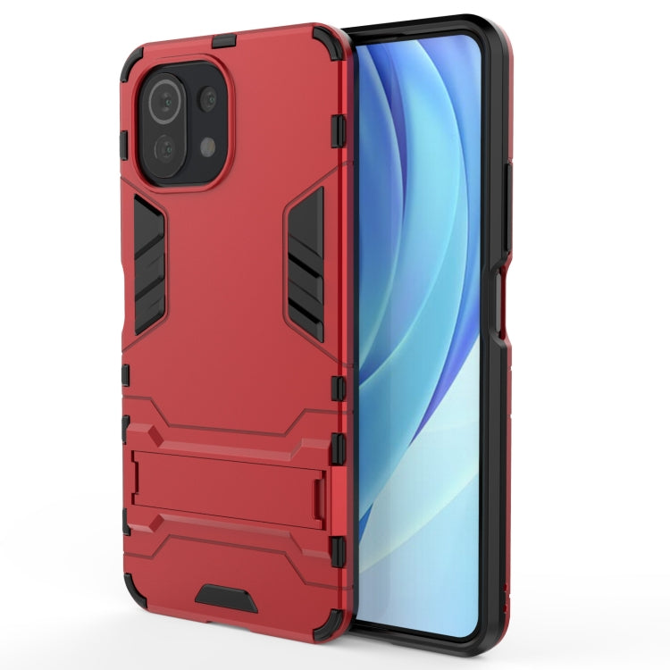 For Xiaomi Mi 11 Lite Shockproof PC + TPU Protective Case with Hidden Holder
