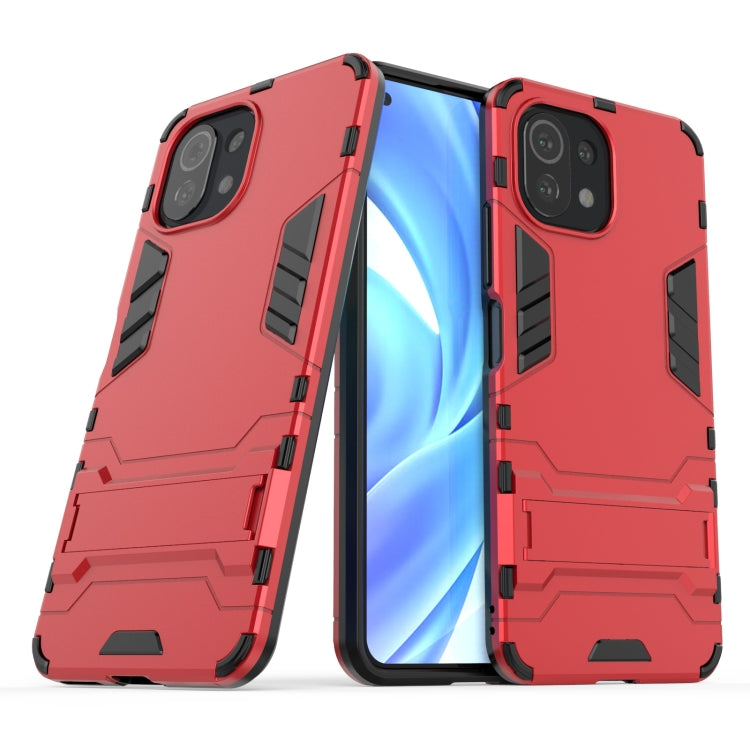For Xiaomi Mi 11 Lite Shockproof PC + TPU Protective Case with Hidden Holder