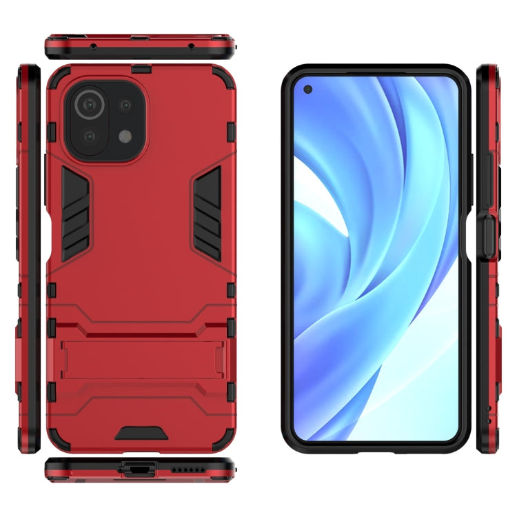For Xiaomi Mi 11 Lite Shockproof PC + TPU Protective Case with Hidden Holder