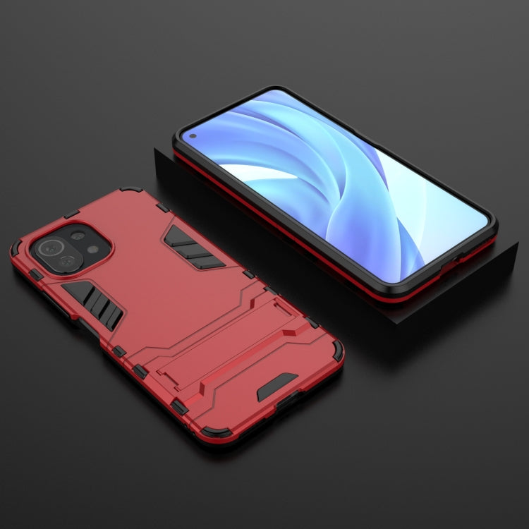 For Xiaomi Mi 11 Lite Shockproof PC + TPU Protective Case with Hidden Holder