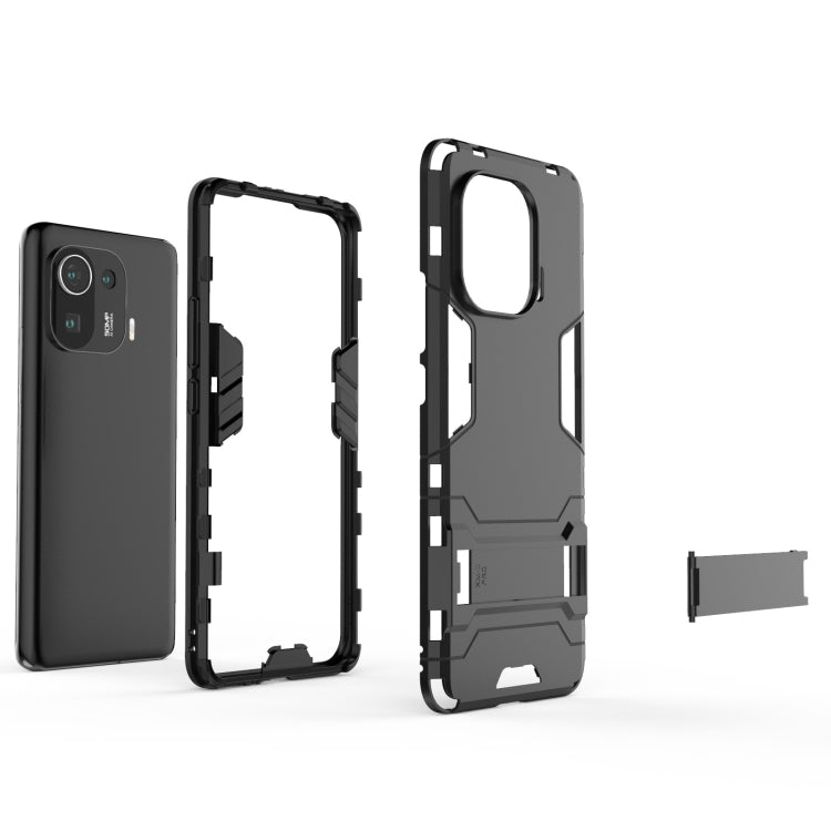 For Xiaomi Mi 11 Pro Shockproof PC + TPU Protective Case with Hidden Holder