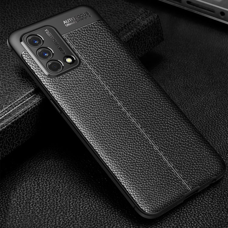 For OPPO F19 Litchi Texture TPU Shockproof Case