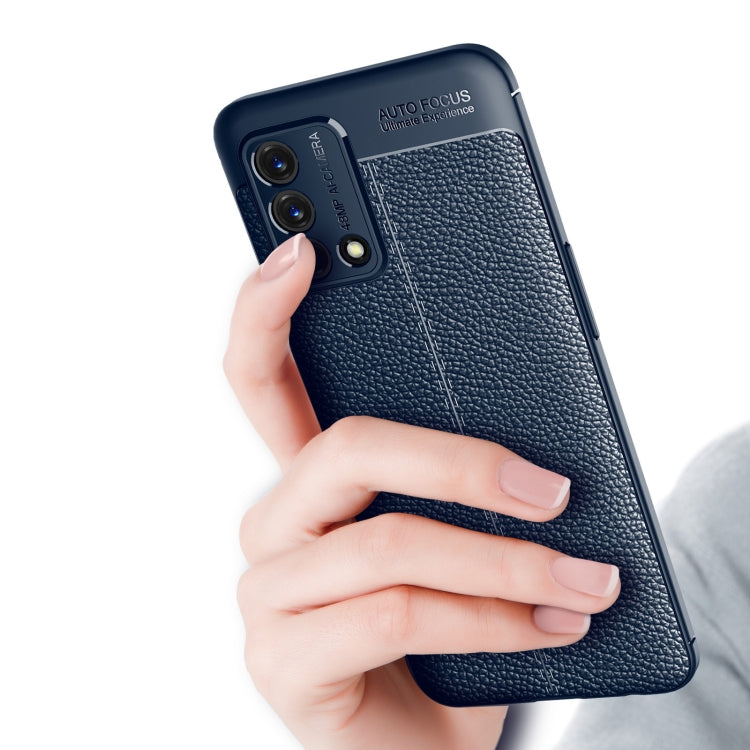 For OPPO F19 Litchi Texture TPU Shockproof Case