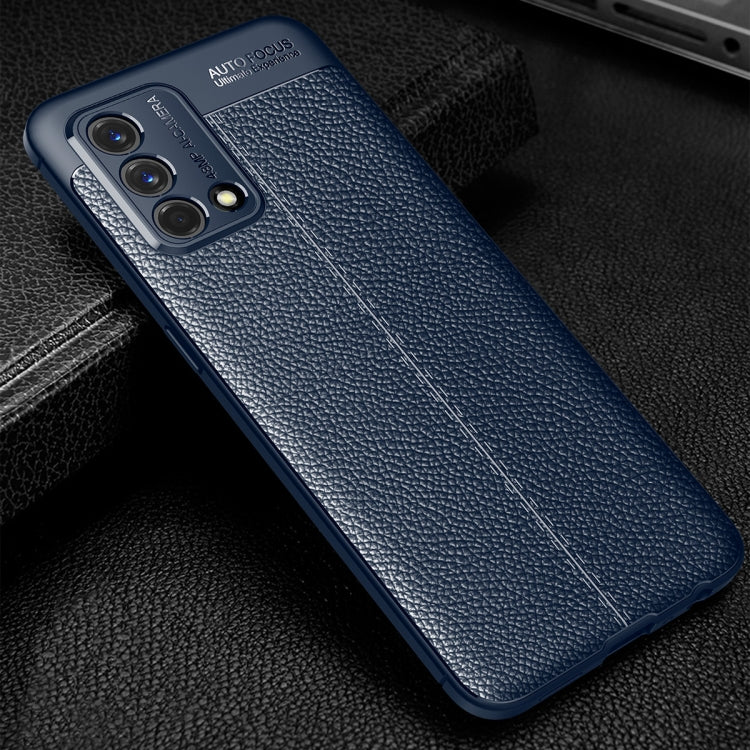 For OPPO F19 Litchi Texture TPU Shockproof Case