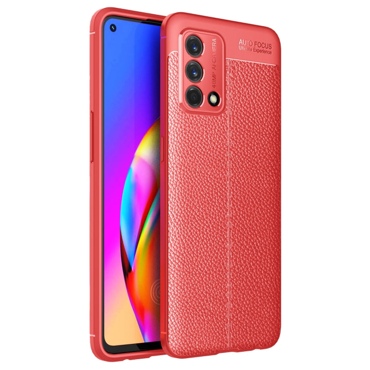 For OPPO F19 Litchi Texture TPU Shockproof Case
