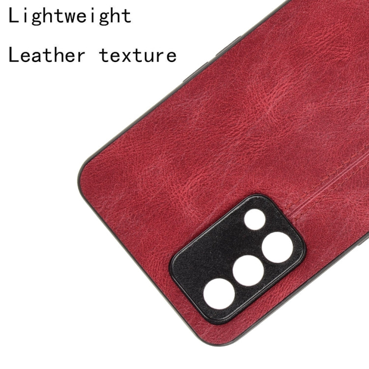 For OPPO A74 4G / F19 Shockproof Sewing Cow Pattern Skin PC + PU + TPU Case