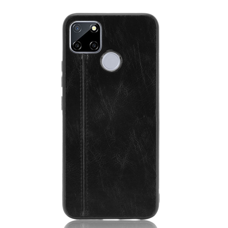 For OPPO Realme C12 / C25 / 7i Shockproof Sewing Cow Pattern Skin PC + PU + TPU Case