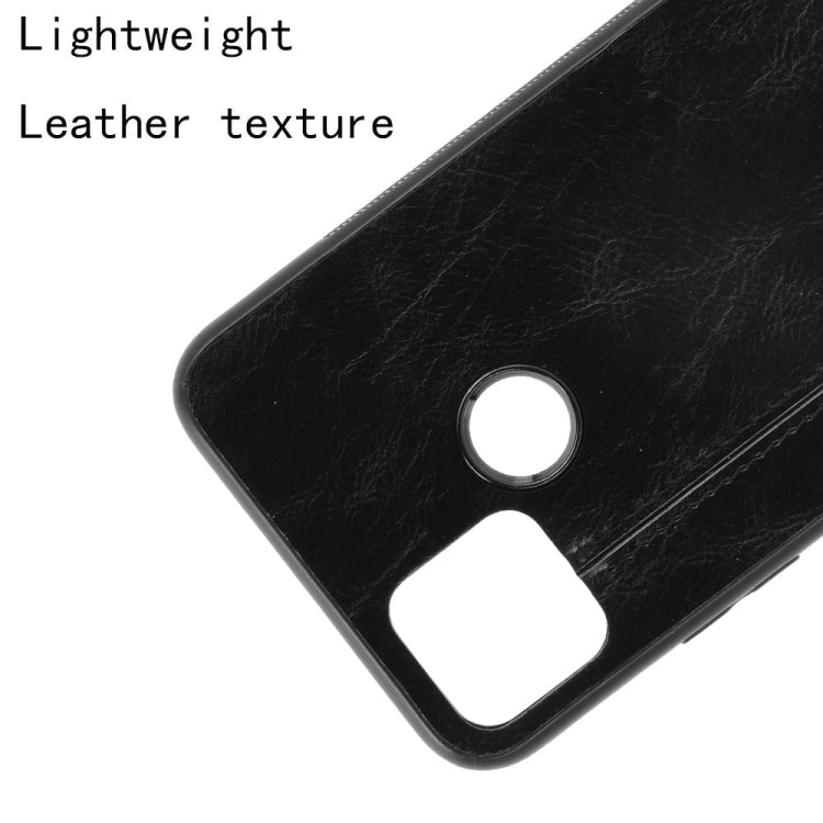 For OPPO Realme C12 / C25 / 7i Shockproof Sewing Cow Pattern Skin PC + PU + TPU Case